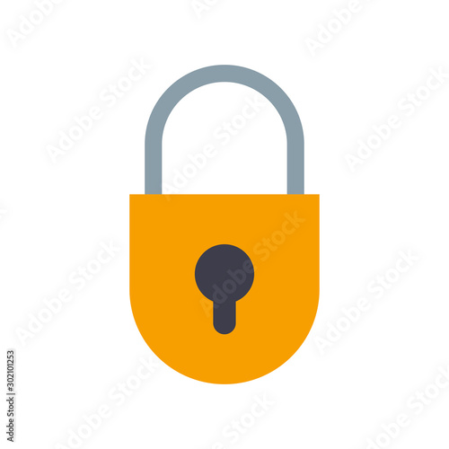 Padlock icon. Security concept. Vector illustration.