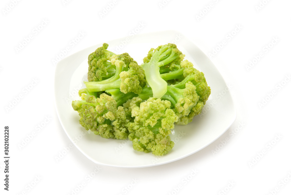 茹でたグリーンカリフラワー 茹でたグリーンカリフラワー