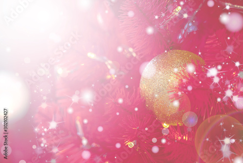 Christmas Background with bokeh light