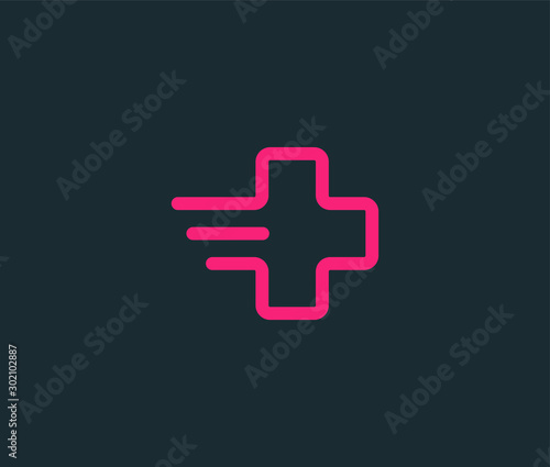 health care medical Logo Icon Premium Minimal emblem design template photo