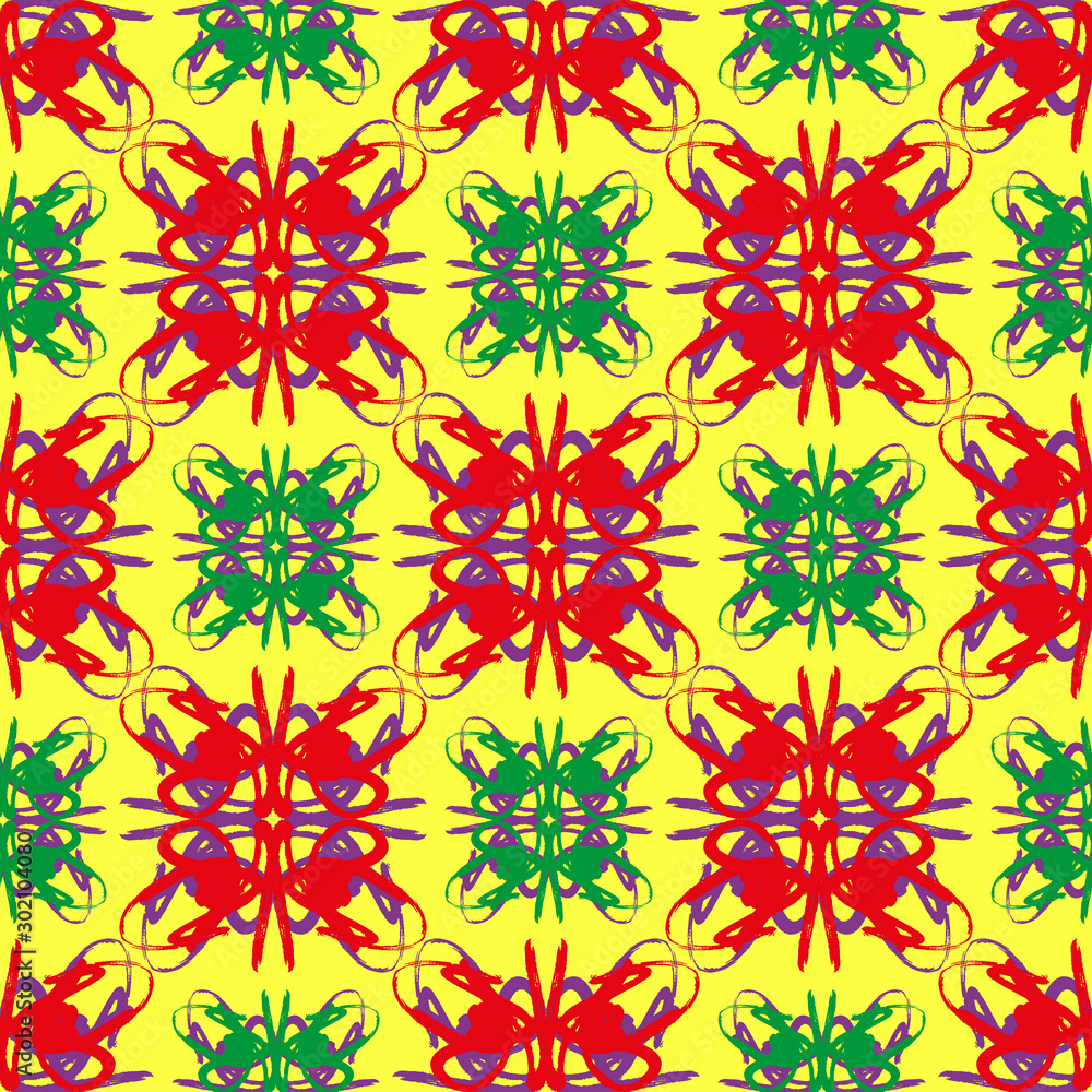 Graffiti on a geometric background seamless pattern Graffiti on a geometric background seamless pattern