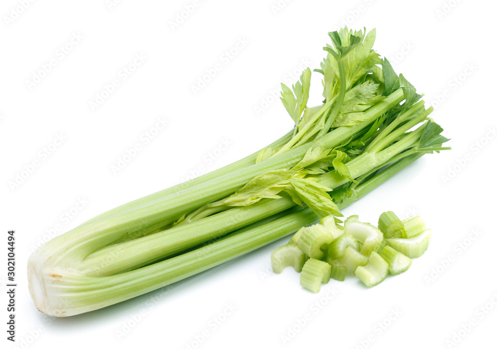 fresh celery isolated on white background fresh celery isolated on white background