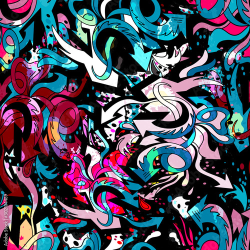 abstract color pattern in graffiti style Quality illustration for your design