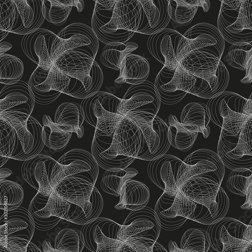 black white abstract seamless pattern for design
