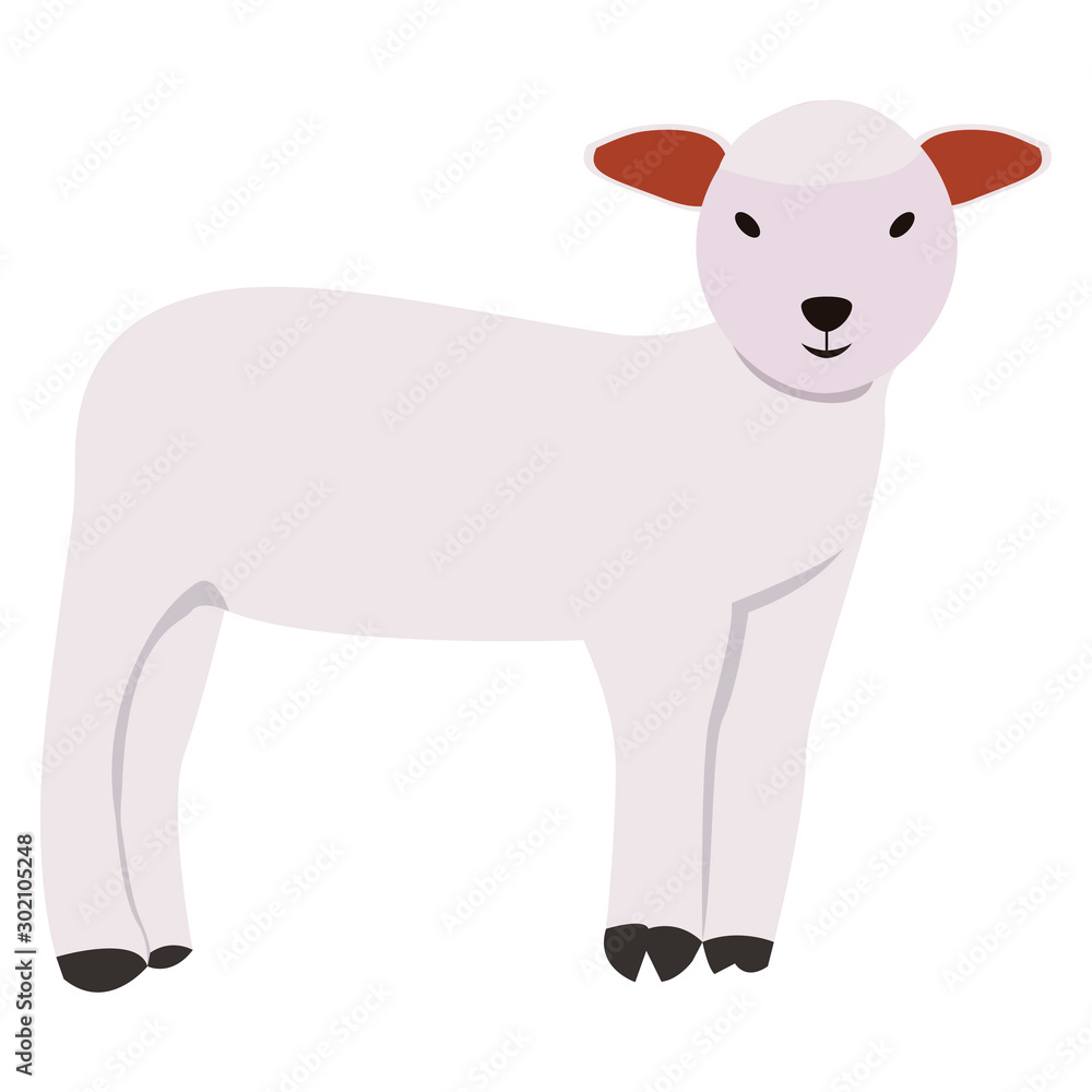 Isolated goat animal over a white background - Vector illustration Isolated goat animal over a white background - Vector illustration