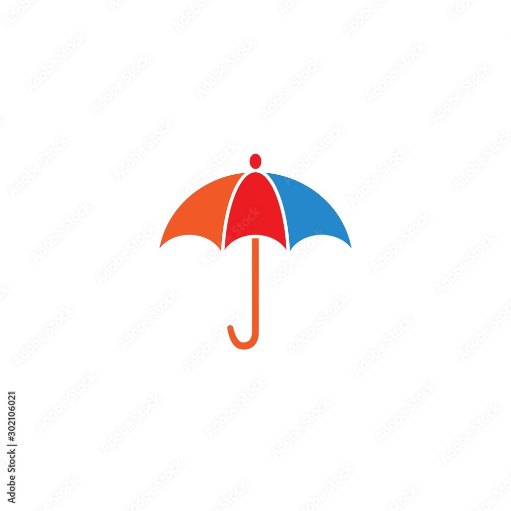 umbrella logo vector