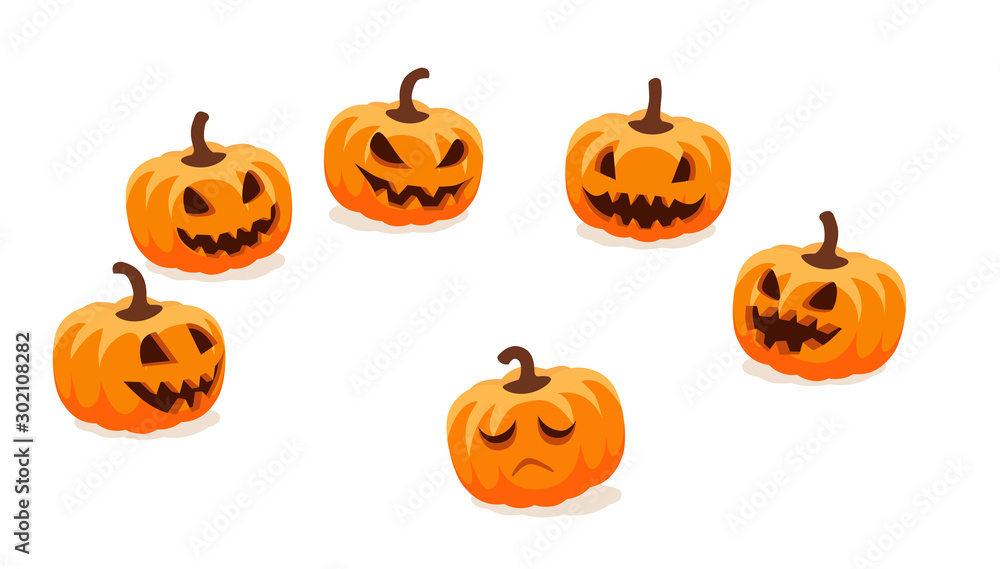 Bully Halloween Pumpkins sneer teasing and bullying a lonely victim Bully Halloween Pumpkins sneer teasing and bullying a lonely victim