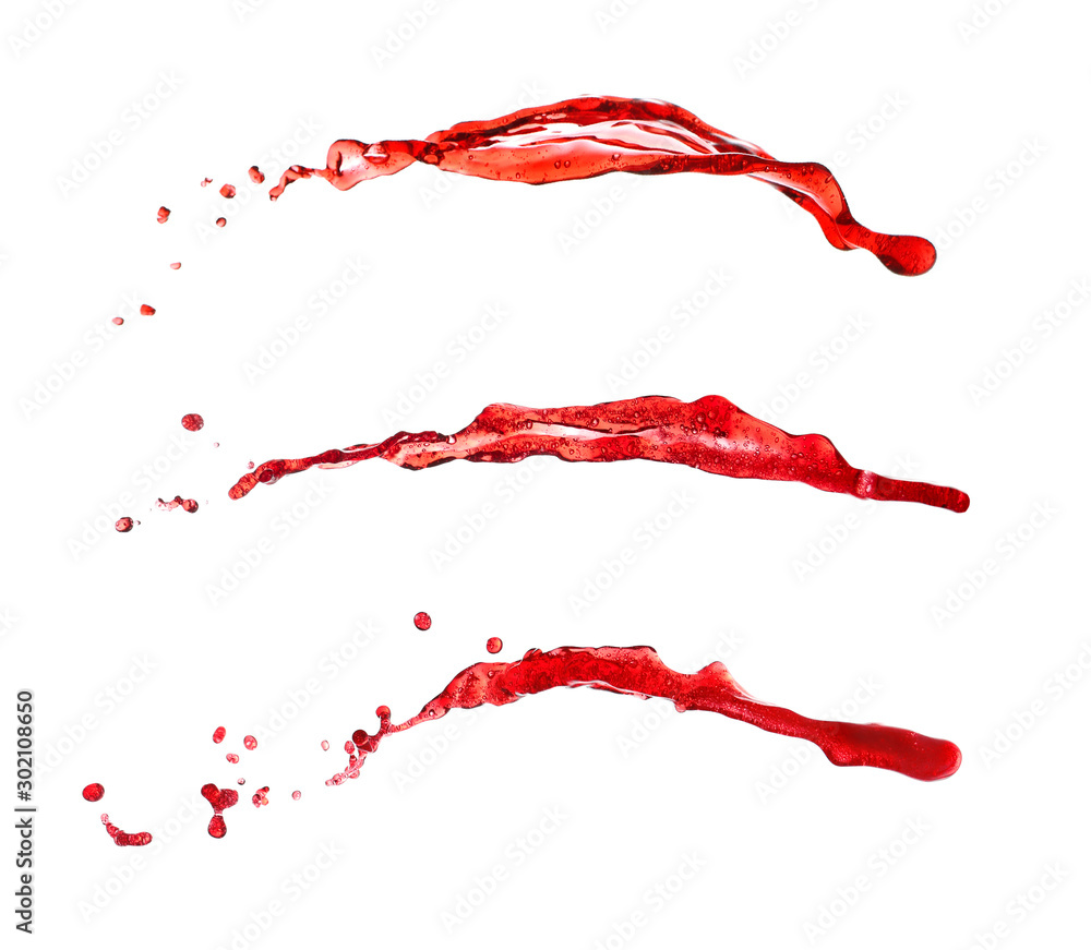 Splashes of wine on white background Splashes of wine on white background