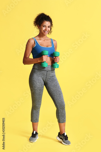 Sporty African-American wom...