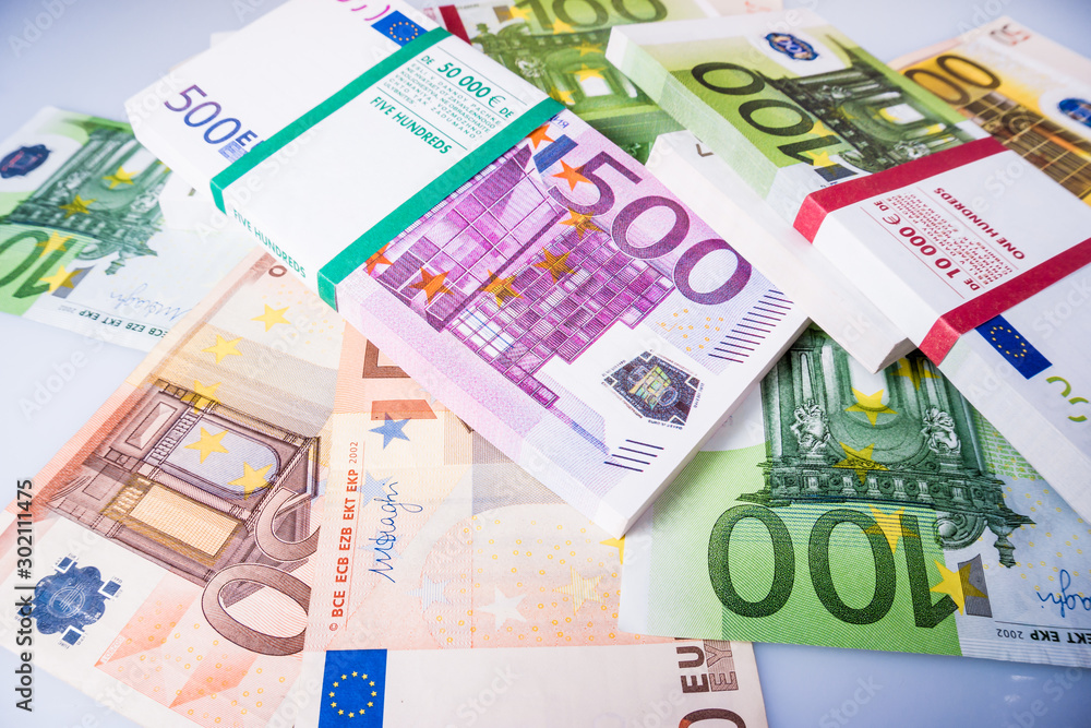 cash money. euro bills. Euro currency money cash money. euro bills. Euro currency money