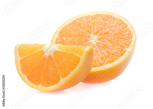 Orange fruit isolated on white background