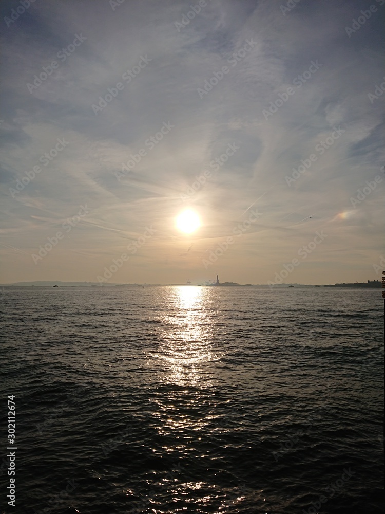 Sunset reflection in the Sea Water