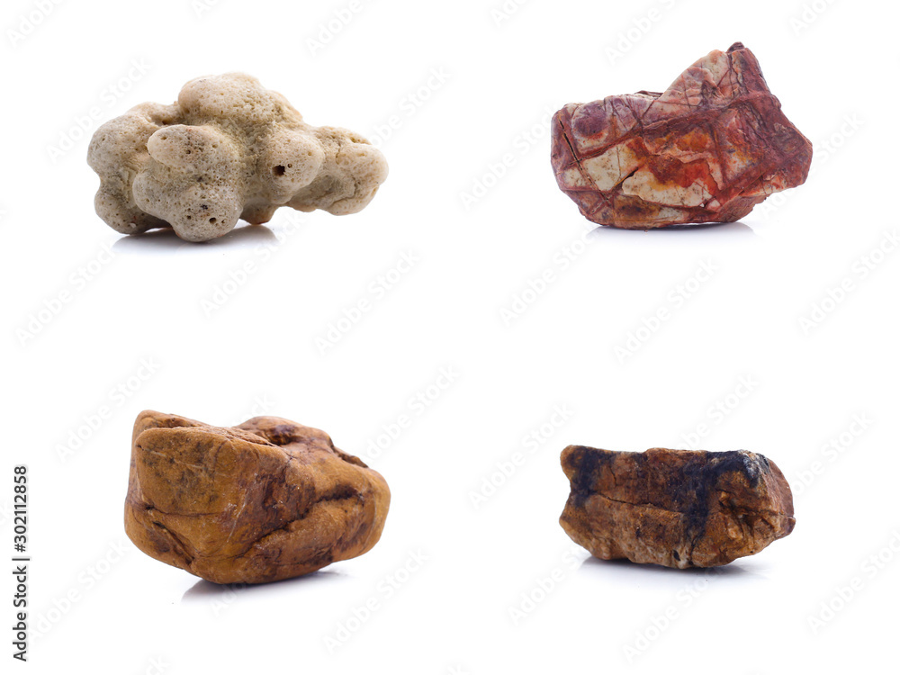 set of rock Isolated on white set of rock Isolated on white