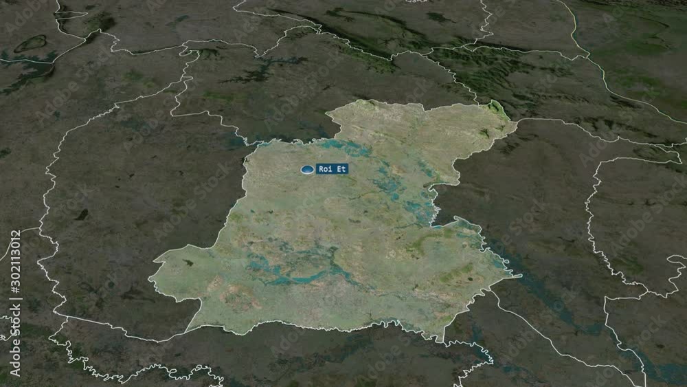 Roi Et - province of Thailand with its capital zoomed on the satellite map of the globe. Animation 3D Roi Et - province of Thailand with its capital zoomed on the satellite map of the globe. Animation 3D