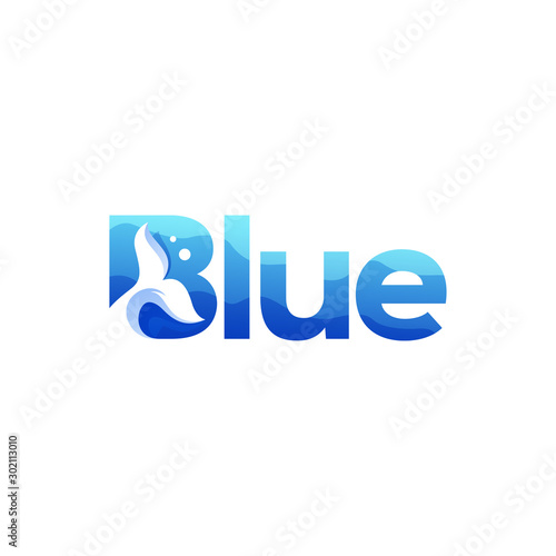 the whale logo design vector illustration
