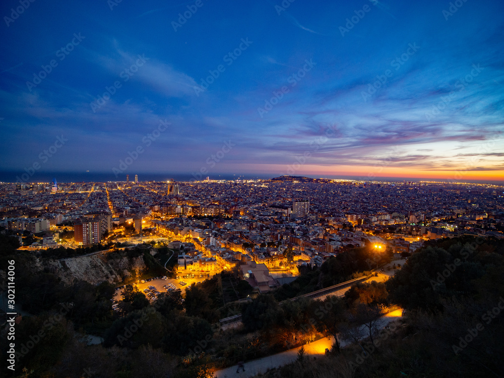 バルセロナの夕景