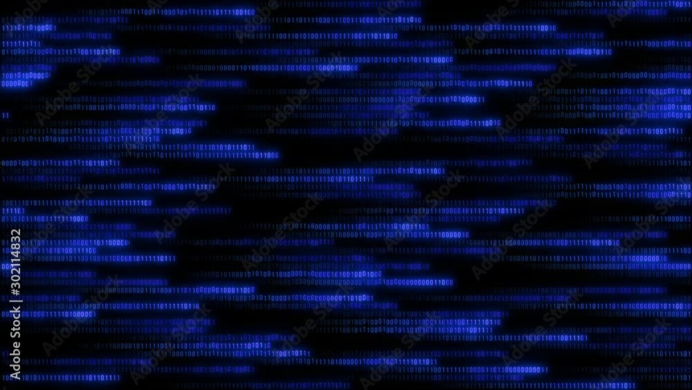 Binary code-blue numbers on a black background move horizontally. Digital security background. Matrix. Decryption, security, encoding. Digital binary data, code stream left-. 4K network animation bina Binary code-blue numbers on a black background move horizontally. Digital security background. Matrix. Decryption, security, encoding. Digital binary data, code stream left-. 4K network animation bina