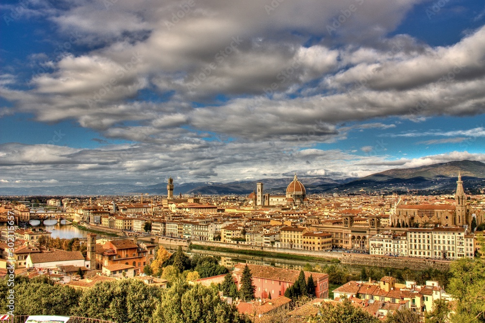 panoramic view of florence tuscany italy