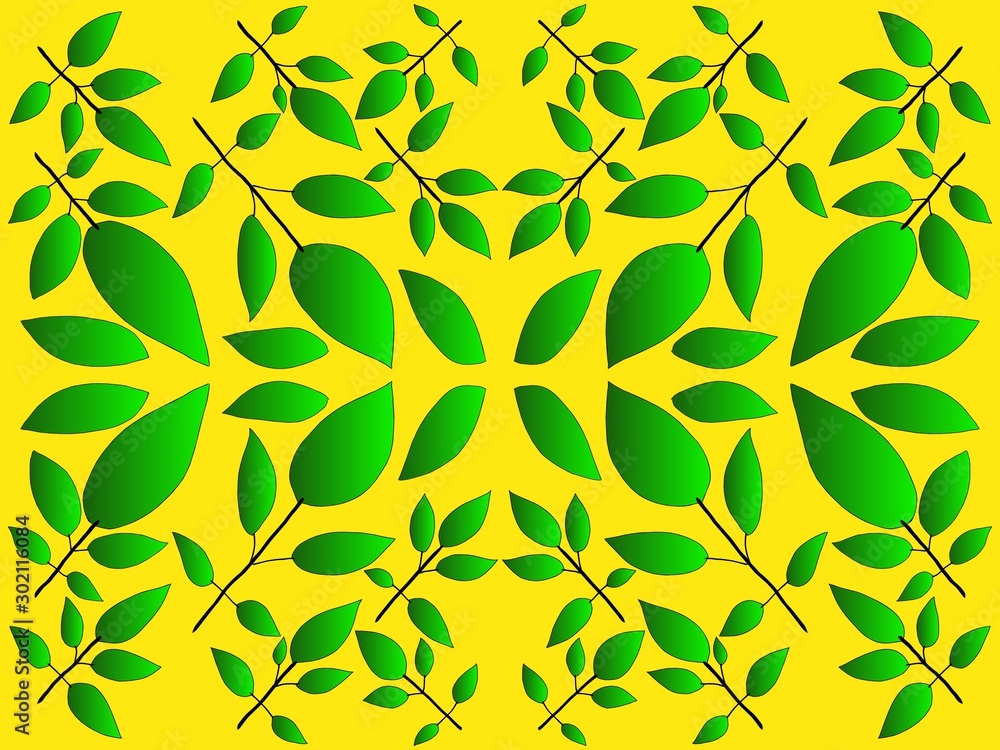 seamless floral pattern. green yellow leaves. suitable for background and wallpaper seamless floral pattern. green yellow leaves. suitable for background and wallpaper