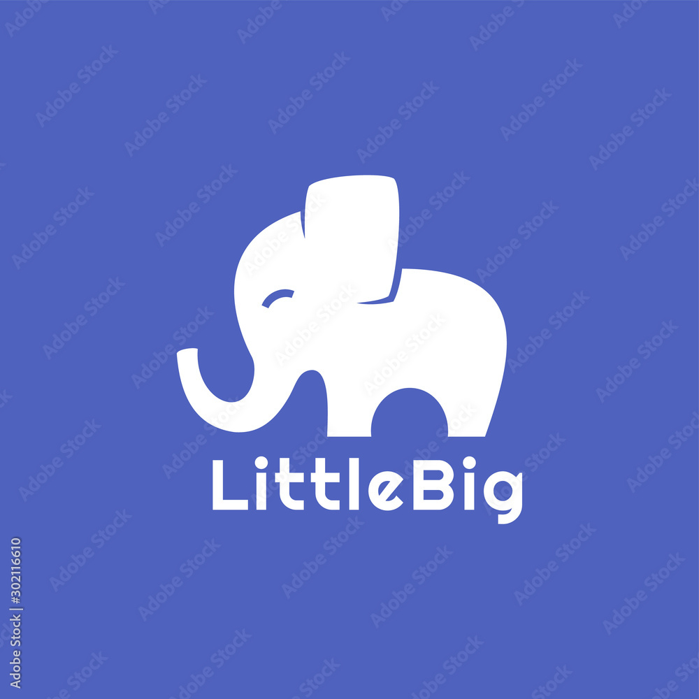 cute Adorable Baby Elephant Logo designs