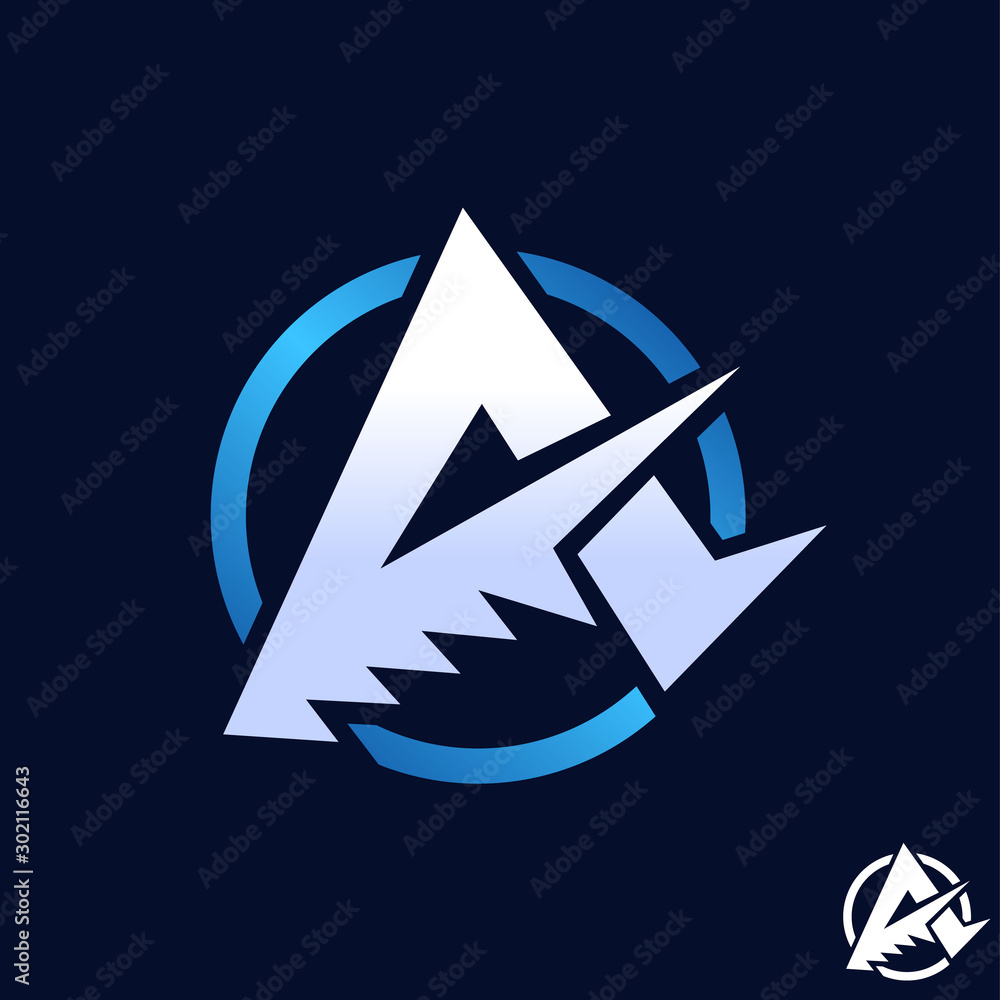 sharp fangs A logo design sharp fangs A logo design