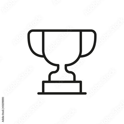 Simple trophy line icon.