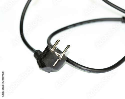 Power outlet isolated on white background connector usb