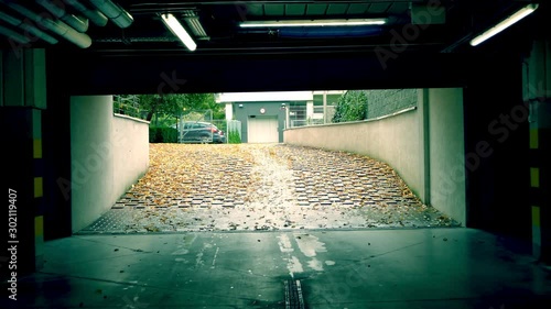 Garage Door Close - stock video
Garage roller door closing from the top to the bottom with autumn leaves background. Part4 photo