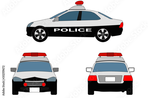 パトカー1縁取り