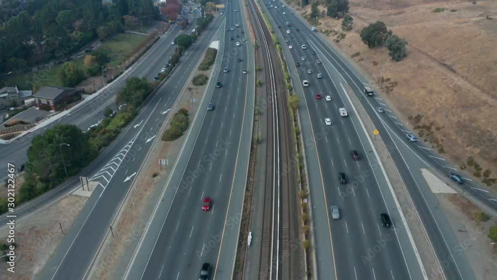 Traffic on a busy highway in the smoke filled hills. Traffic on a busy highway in the smoke filled hills.