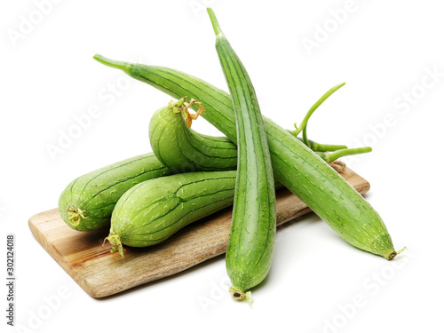 фотографія fresh loofah on the white background