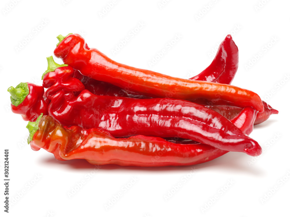 Fresh red pepper on white background Fresh red pepper on white background