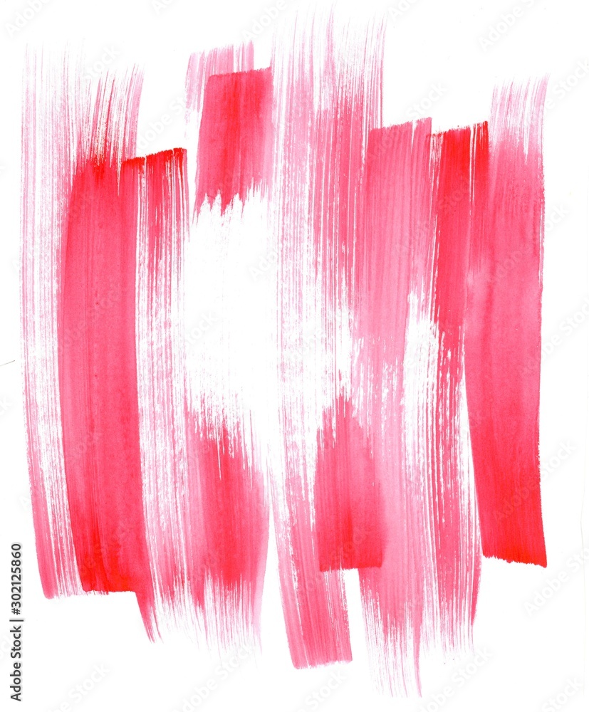 Fototapeta premium Abstract white light and dark pink texture and background with flowing stains lines drawn by watercolor paints. Great basic of print, badge, party invitation, banner, tag.