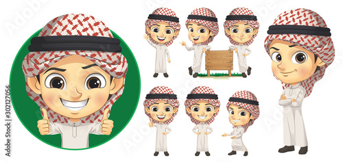 Arab Boy Character Set