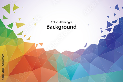 Colorful Geometric Triangle Background