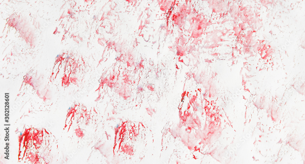Abstract strokes of watercolor red paint for background