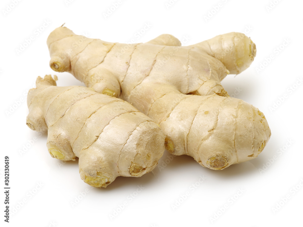 fresh ginger on white background fresh ginger on white background