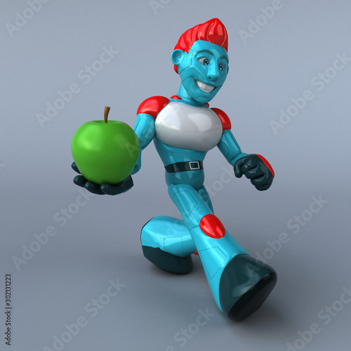 Red Robot - 3D Illustration