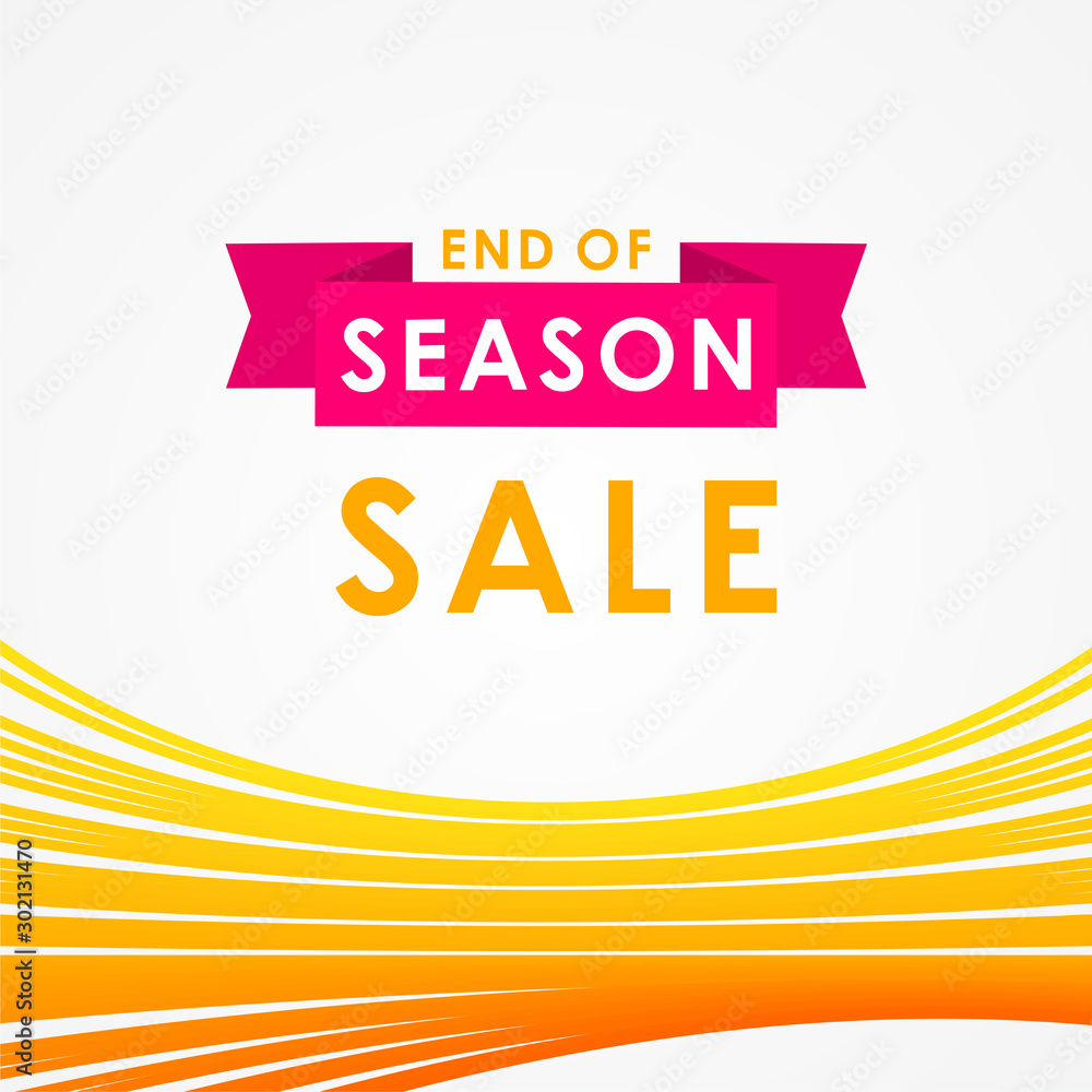 End of Year Sale Vector Design Template, Clearance Sale