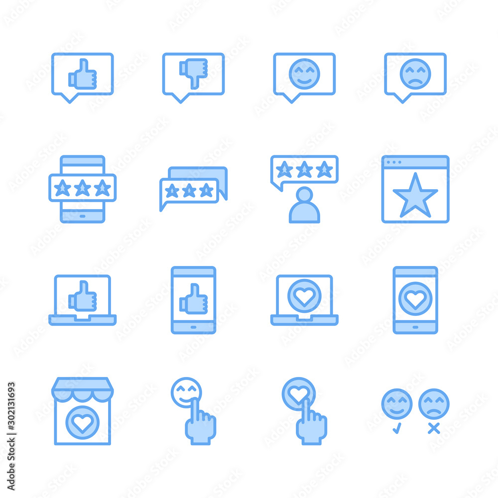 Feedback and customer review related icon set Feedback and customer review related icon set