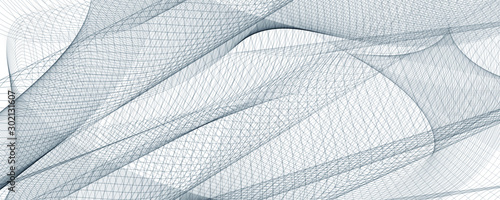 Abstract gray ribbon on a white background. Vector illustration EPS 10.