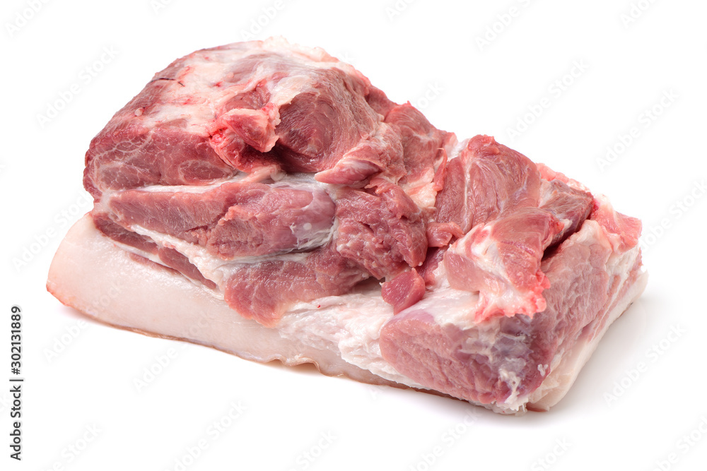 Raw pork meat isolated on white background Raw pork meat isolated on white background