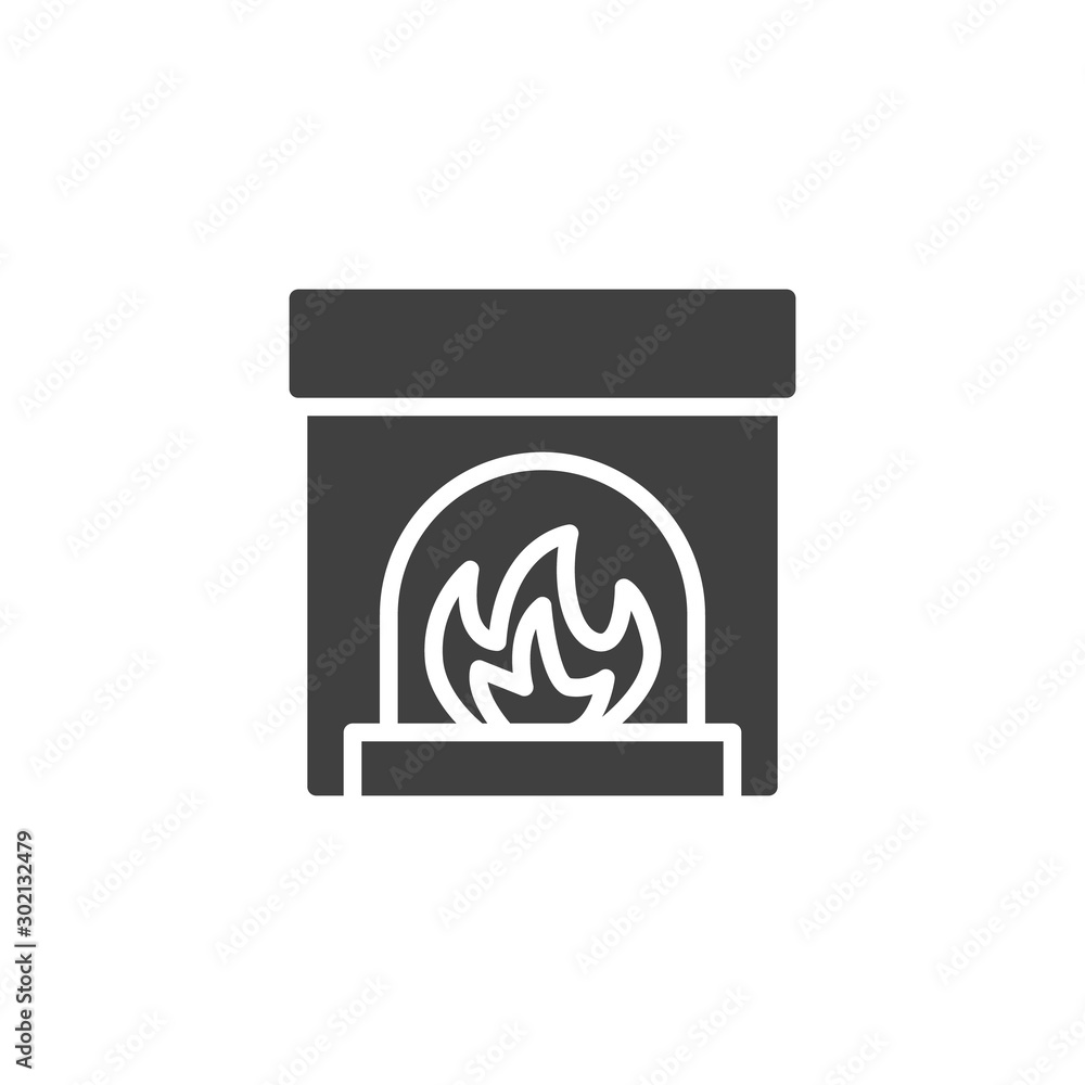 Fireplace with burning fire vector icon. filled flat sign for mobile concept and web design. Christmas fireplace glyph icon. Symbol, logo illustration. Vector graphics Fireplace with burning fire vector icon. filled flat sign for mobile concept and web design. Christmas fireplace glyph icon. Symbol, logo illustration. Vector graphics
