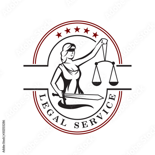 Lady of justice Logo, Law Firm Logo