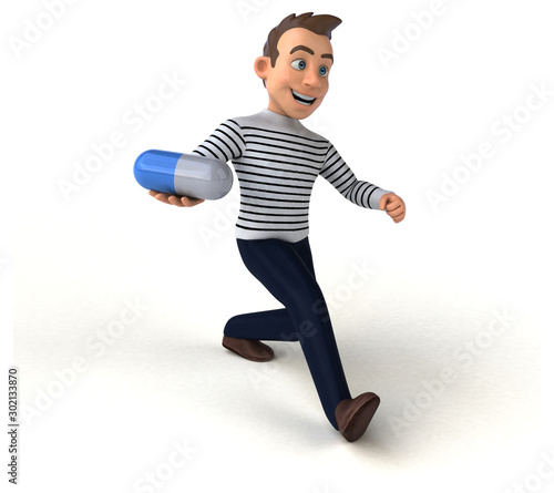 Fun 3D cartoon casual character