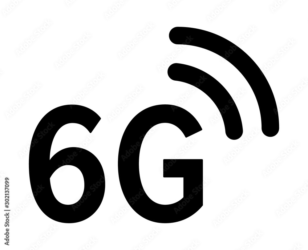 6G mobile / cellular network wireless speed flat vector icon for apps and websites 6G mobile / cellular network wireless speed flat vector icon for apps and websites
