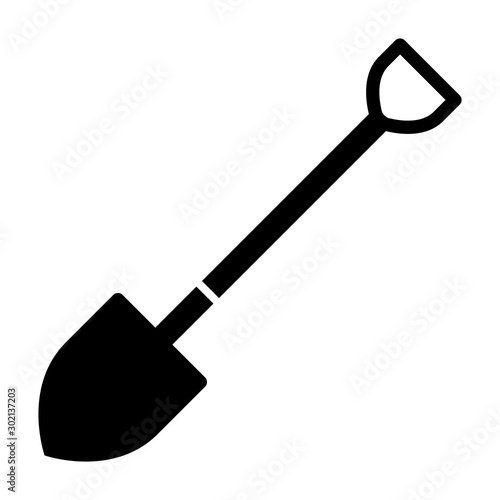 Shovel for digging and construction flat vector icon for apps and websites Fototapet