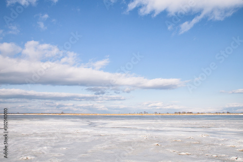 scenic winter view at Notsuke Peninsula Hokkaido Japan