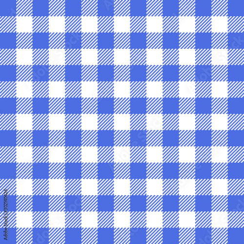 Blue Gingham seamless pattern.