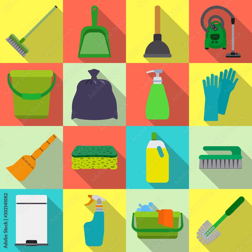 Isolated object of cleaning and service icon. Collection of cleaning and household stock vector illustration. Isolated object of cleaning and service icon. Collection of cleaning and household stock vector illustration.